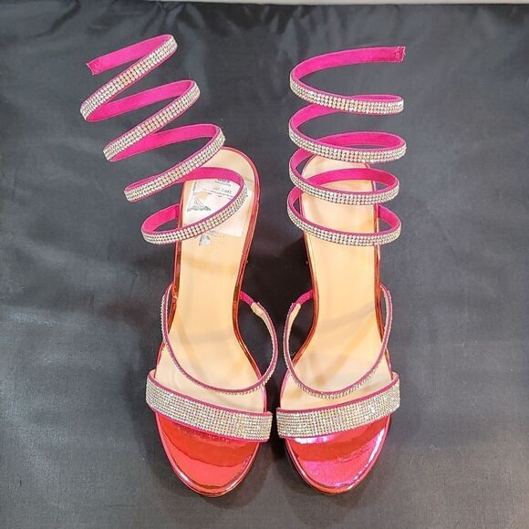 BRAND NEW WILD DIVA LOUNGS RHINESTONES EMBELLISHMENTS SANDAL G1 - Picture 3 of 15